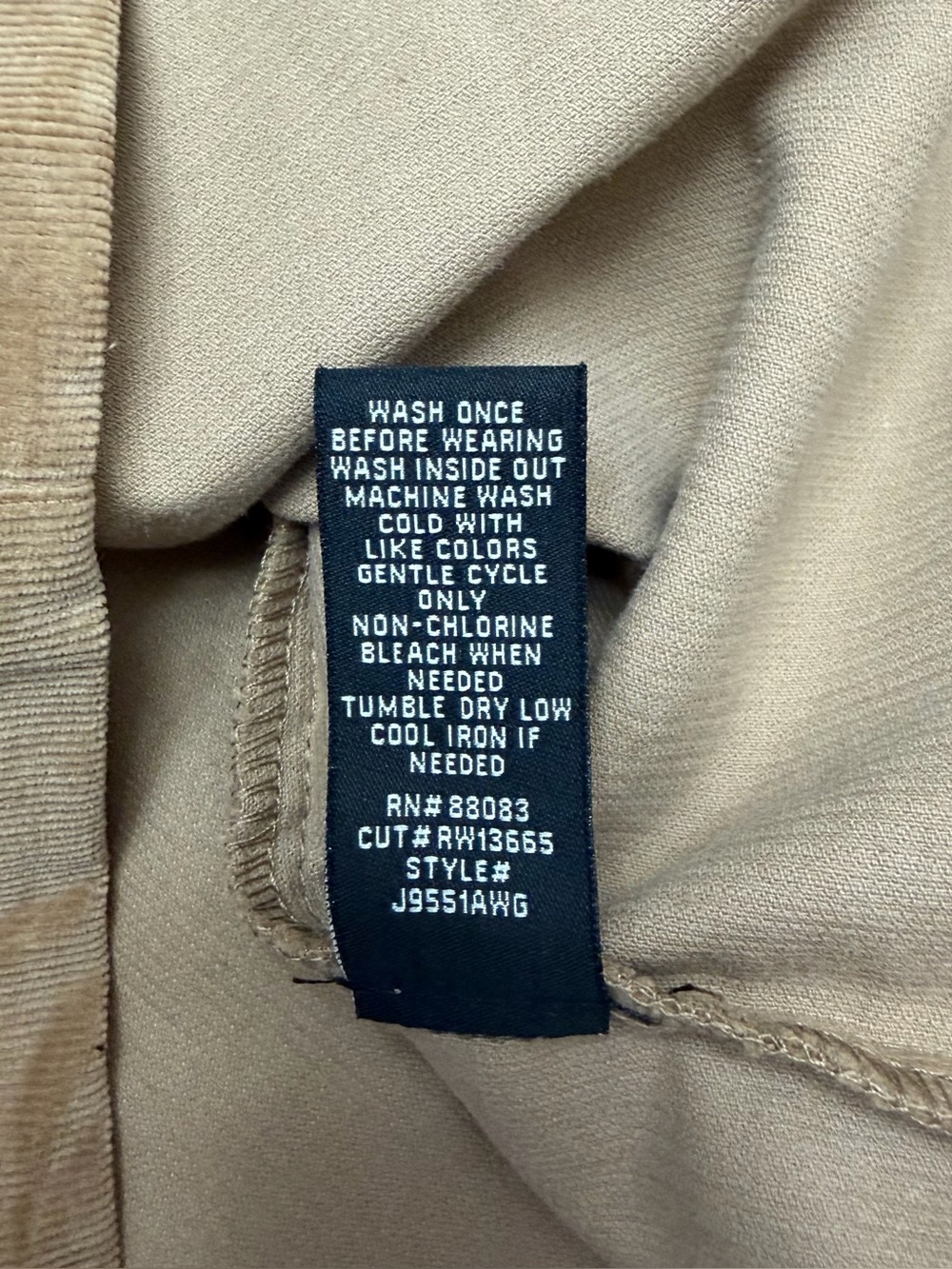 Rewash NWT Corduroy Utility Dress Belted Zip Front Pocketed Size L - Picture 7 of 9